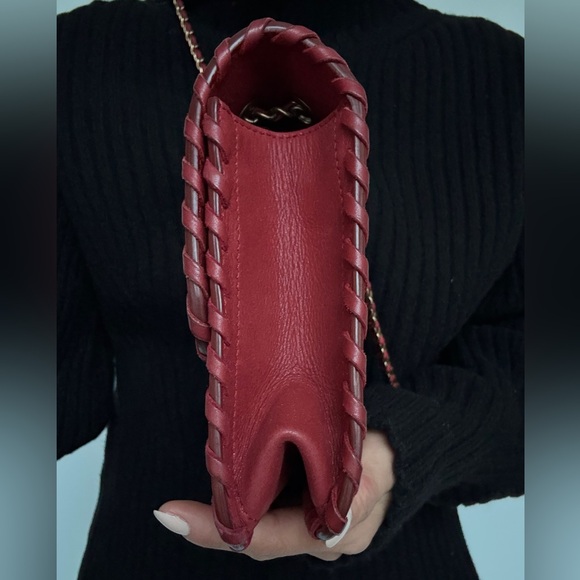 CHANEL ❤️ Excellent Condition Red Calfskin Leather Happy Stitch Shoulder Bag - Picture 5 of 7